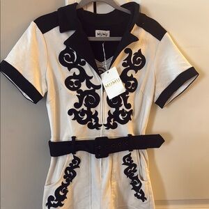 Show Me Your MuMu Black and White Patterned Outfit